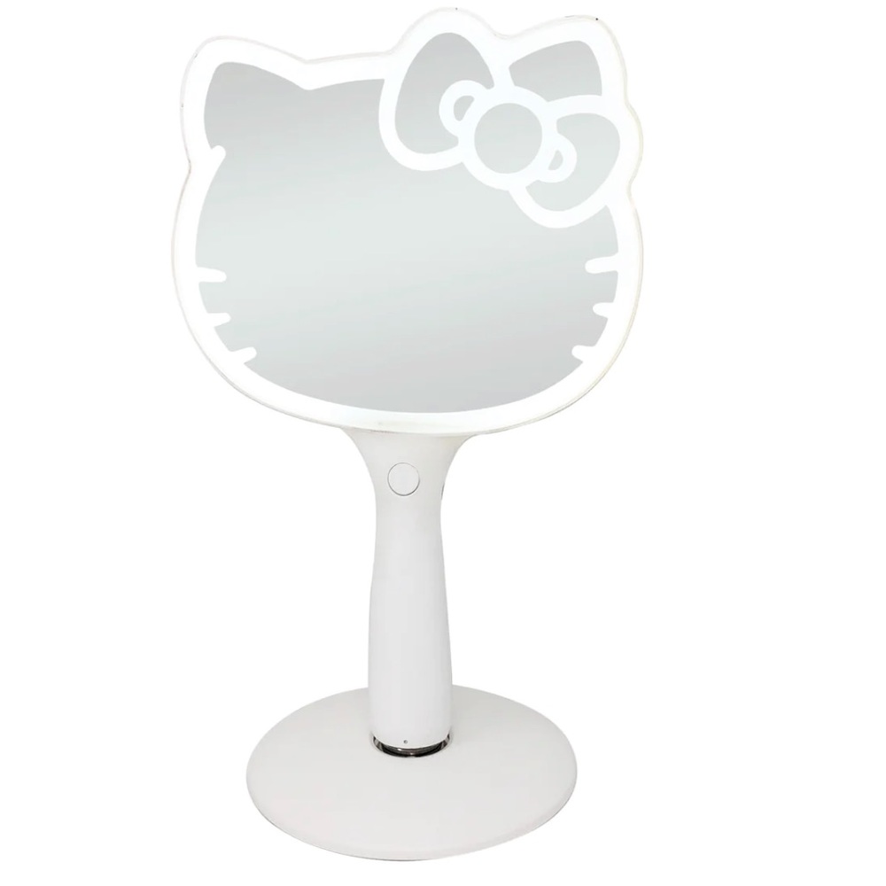 NEW Sanrio Hello Kitty Led Handheld Makeup Mirror With Standing Base